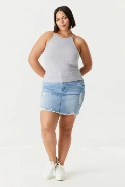 Stitches Ladies Tops Plus Size High Neck Racerback Cami 41 Stitches Ladies Tops Plus Size High Neck Racerback Cami