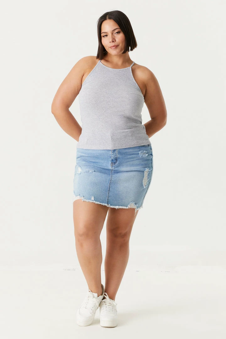 Stitches Ladies Tops Plus Size High Neck Racerback Cami 9 Stitches Ladies Tops Plus Size High Neck Racerback Cami