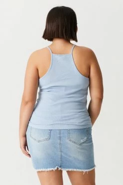 Stitches Ladies Tops Plus Size High Neck Racerback Cami 46 Stitches Ladies Tops Plus Size High Neck Racerback Cami