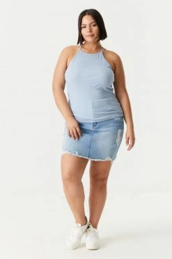 Stitches Ladies Tops Plus Size High Neck Racerback Cami 47 Stitches Ladies Tops Plus Size High Neck Racerback Cami