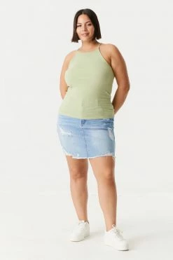 Stitches Ladies Tops Plus Size High Neck Racerback Cami 35 Stitches Ladies Tops Plus Size High Neck Racerback Cami