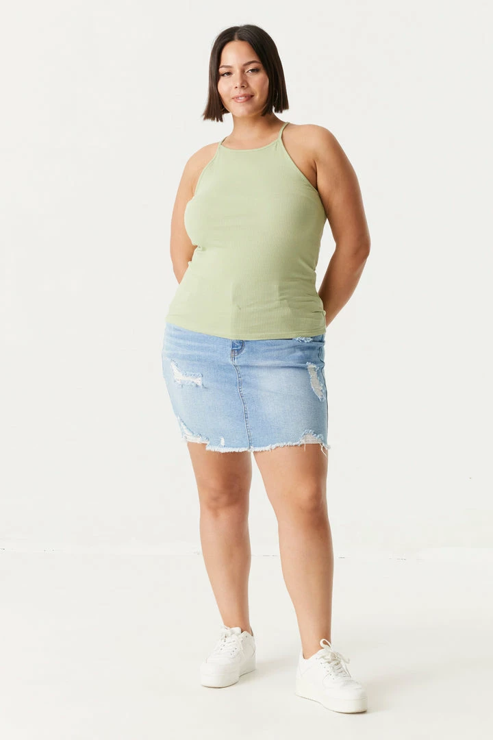 Stitches Ladies Tops Plus Size High Neck Racerback Cami 3 Stitches Ladies Tops Plus Size High Neck Racerback Cami