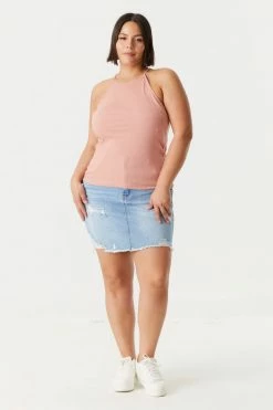 Stitches Ladies Tops Plus Size High Neck Racerback Cami 50 Stitches Ladies Tops Plus Size High Neck Racerback Cami