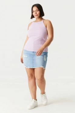 Stitches Ladies Tops Plus Size High Neck Racerback Cami 53 Stitches Ladies Tops Plus Size High Neck Racerback Cami