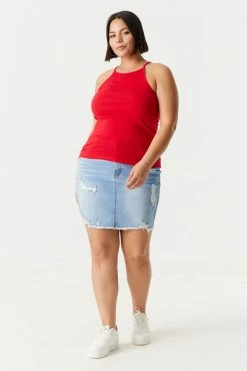 Stitches Ladies Tops Plus Size High Neck Racerback Cami 56 Stitches Ladies Tops Plus Size High Neck Racerback Cami