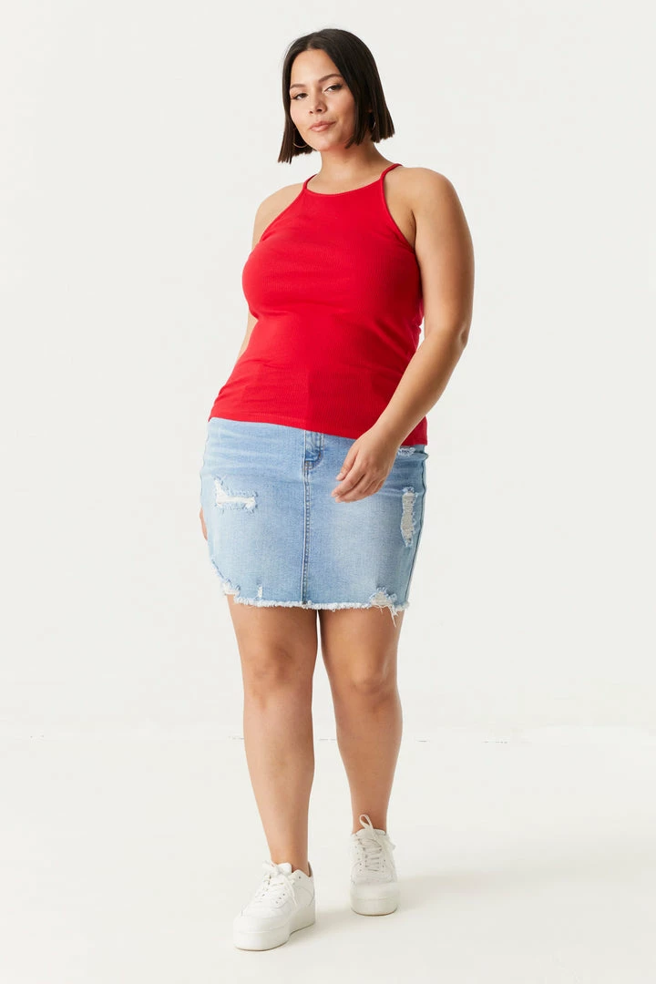 Stitches Ladies Tops Plus Size High Neck Racerback Cami 24 Stitches Ladies Tops Plus Size High Neck Racerback Cami