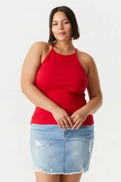 Stitches Ladies Tops Plus Size High Neck Racerback Cami 54 Stitches Ladies Tops Plus Size High Neck Racerback Cami