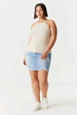 Stitches Ladies Tops Plus Size High Neck Racerback Cami 65 Stitches Ladies Tops Plus Size High Neck Racerback Cami