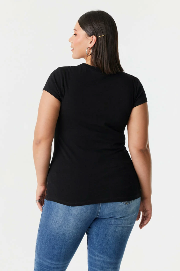 Stitches Ladies Tops Plus Size Everyday T-Shirt 5 Stitches Ladies Tops Plus Size Everyday T-Shirt