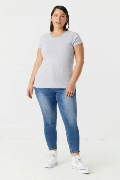 Stitches Ladies Tops Plus Size Everyday T-Shirt 41 Stitches Ladies Tops Plus Size Everyday T-Shirt