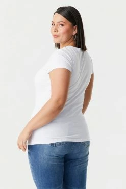 Stitches Ladies Tops Plus Size Everyday T-Shirt 43 Stitches Ladies Tops Plus Size Everyday T-Shirt