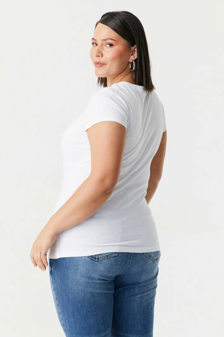 Stitches Ladies Tops Plus Size Everyday T-Shirt 11 Stitches Ladies Tops Plus Size Everyday T-Shirt