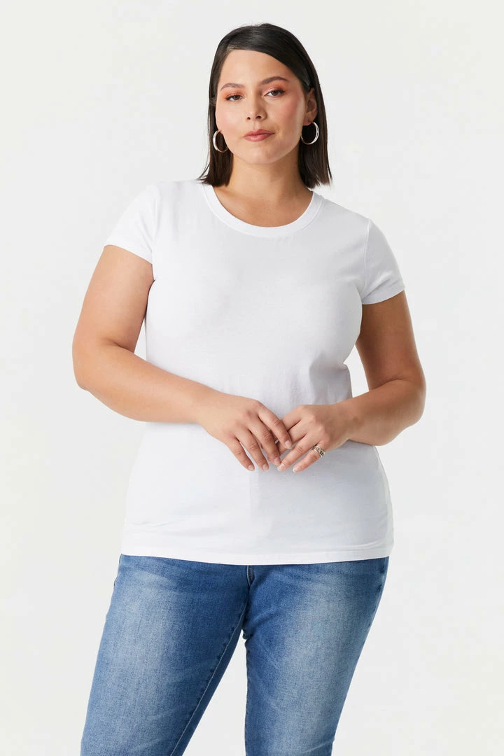 Stitches Ladies Tops Plus Size Everyday T-Shirt 10 Stitches Ladies Tops Plus Size Everyday T-Shirt