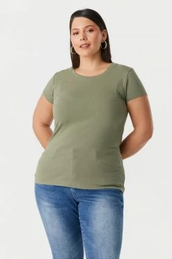 Stitches Ladies Tops Plus Size Everyday T-Shirt 45 Stitches Ladies Tops Plus Size Everyday T-Shirt