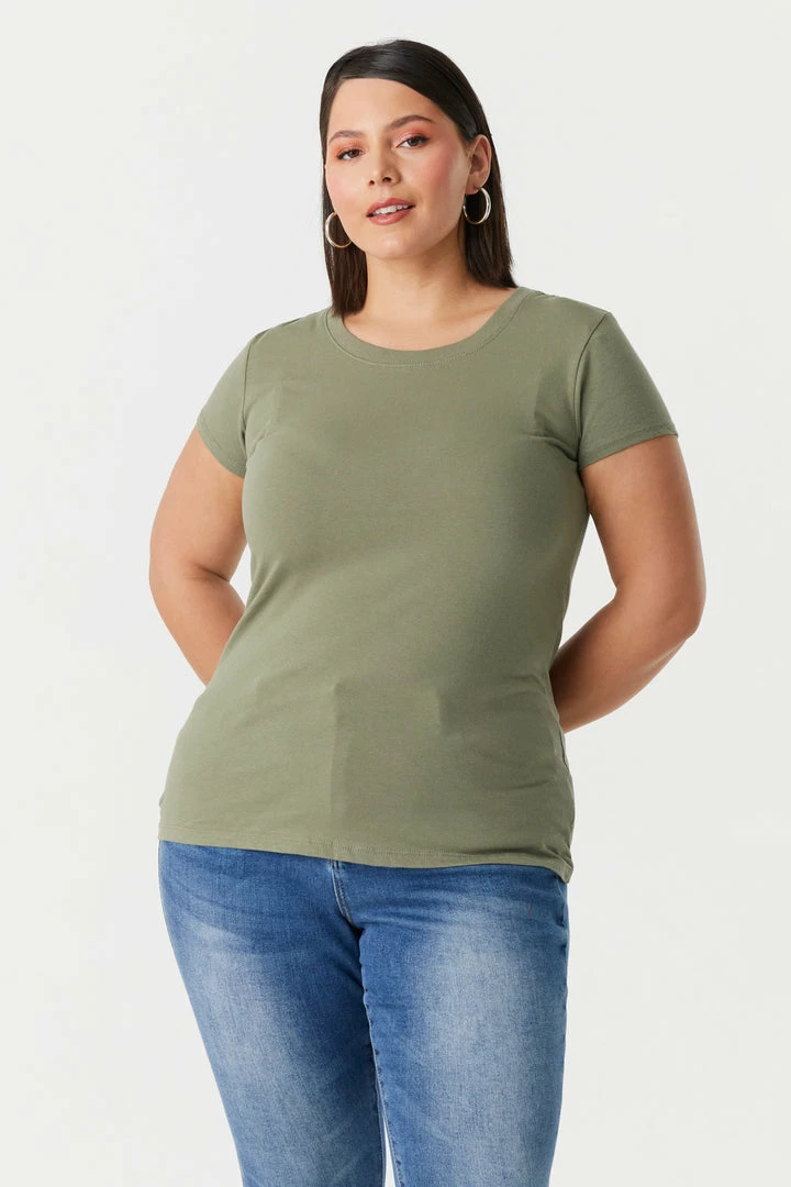 Stitches Ladies Tops Plus Size Everyday T-Shirt 13 Stitches Ladies Tops Plus Size Everyday T-Shirt