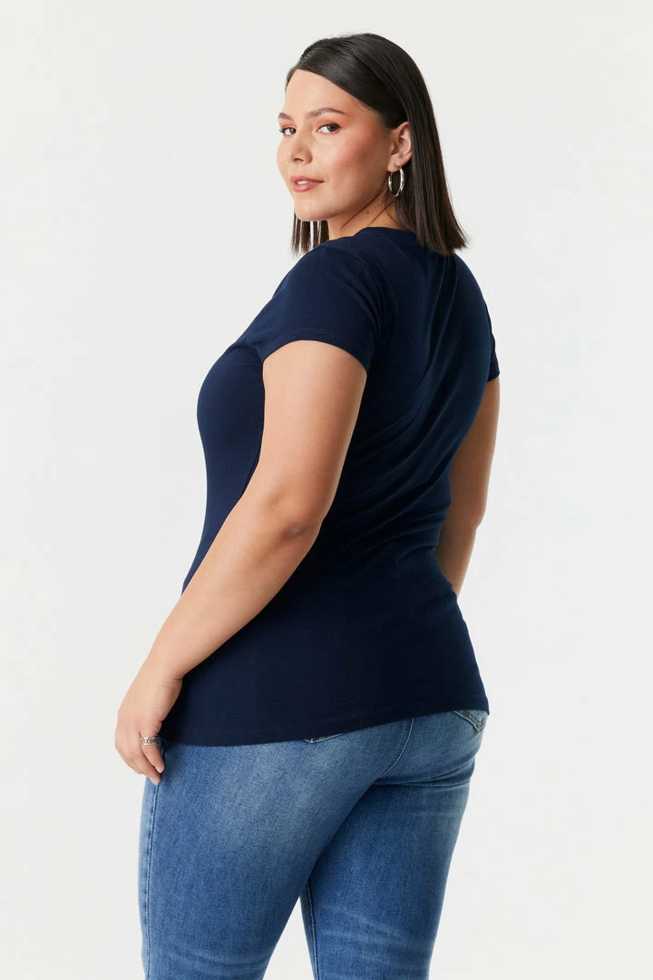 Stitches Ladies Tops Plus Size Everyday T-Shirt 17 Stitches Ladies Tops Plus Size Everyday T-Shirt