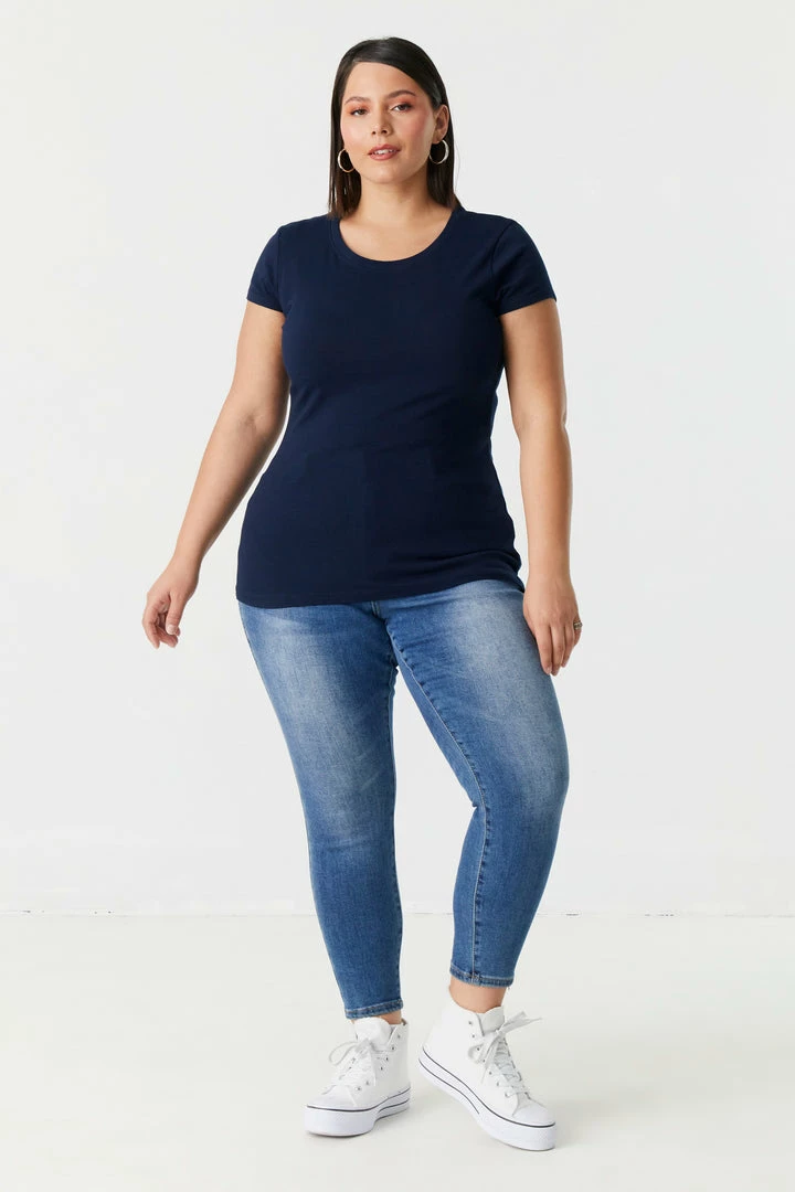 Stitches Ladies Tops Plus Size Everyday T-Shirt 18 Stitches Ladies Tops Plus Size Everyday T-Shirt