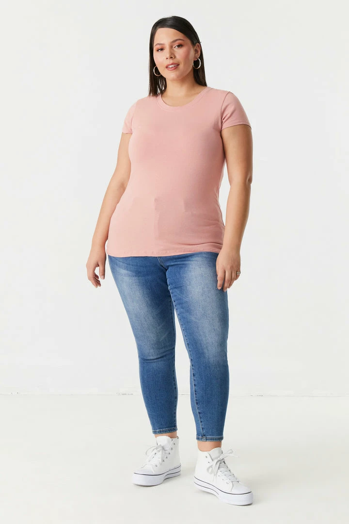 Stitches Ladies Tops Plus Size Everyday T-Shirt 21 Stitches Ladies Tops Plus Size Everyday T-Shirt