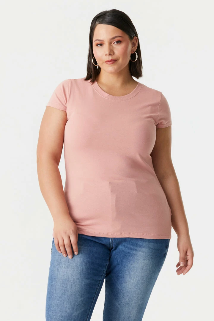 Stitches Ladies Tops Plus Size Everyday T-Shirt 19 Stitches Ladies Tops Plus Size Everyday T-Shirt