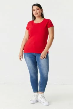 Stitches Ladies Tops Plus Size Everyday T-Shirt 56 Stitches Ladies Tops Plus Size Everyday T-Shirt