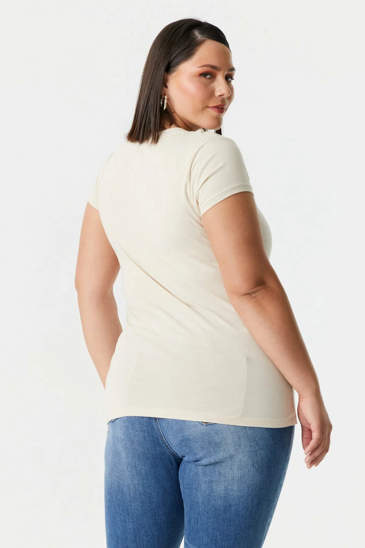 Stitches Ladies Tops Plus Size Everyday T-Shirt 32 Stitches Ladies Tops Plus Size Everyday T-Shirt