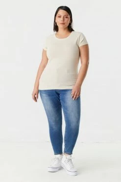 Stitches Ladies Tops Plus Size Everyday T-Shirt 65 Stitches Ladies Tops Plus Size Everyday T-Shirt