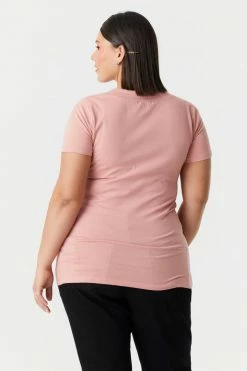 Stitches Ladies Plus Size V-Neck T-Shirt Tops 43 Stitches Ladies Plus Size V-Neck T-Shirt Tops