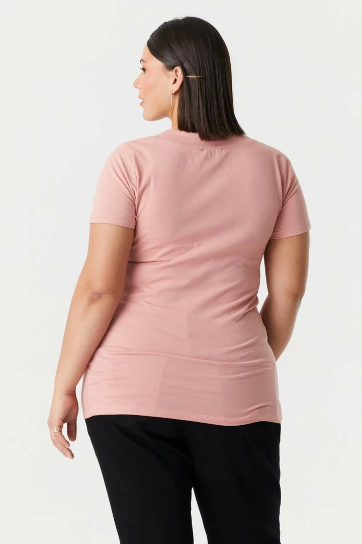 Stitches Ladies Plus Size V-Neck T-Shirt Tops 17 Stitches Ladies Plus Size V-Neck T-Shirt Tops