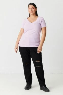 Stitches Ladies Plus Size V-Neck T-Shirt Tops 47 Stitches Ladies Plus Size V-Neck T-Shirt Tops