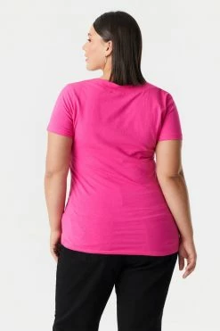 Stitches Ladies Plus Size V-Neck T-Shirt Tops 52 Stitches Ladies Plus Size V-Neck T-Shirt Tops