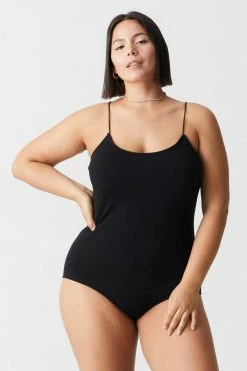 Stitches Ladies Plus Size Scoop Neck Cami Bodysuit