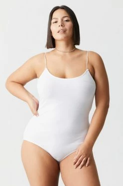 Stitches Ladies Plus Size Scoop Neck Cami Bodysuit