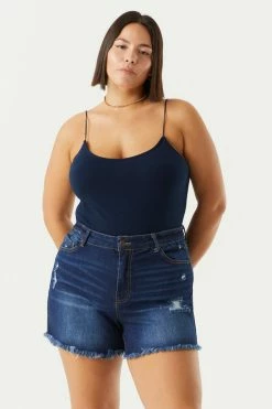 Stitches Ladies Plus Size Scoop Neck Cami Bodysuit