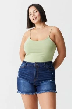 Stitches Ladies Plus Size Scoop Neck Cami Bodysuit