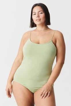 Stitches Ladies Plus Size Scoop Neck Cami Bodysuit
