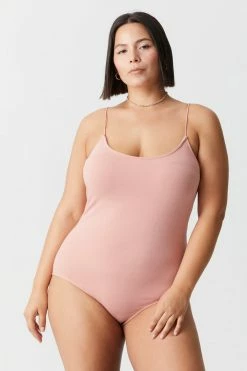 Stitches Ladies Plus Size Scoop Neck Cami Bodysuit