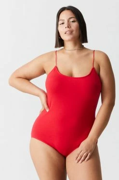 Stitches Ladies Plus Size Scoop Neck Cami Bodysuit