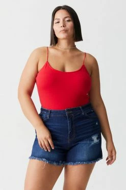 Stitches Ladies Plus Size Scoop Neck Cami Bodysuit