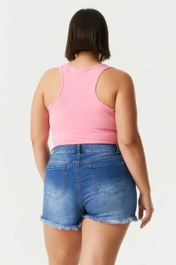 Stitches Ladies Tops Plus Size V-Neck Racerback Bodysuit 66 Stitches Ladies Tops Plus Size V-Neck Racerback Bodysuit