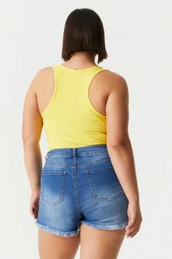 Stitches Ladies Tops Plus Size V-Neck Racerback Bodysuit 71 Stitches Ladies Tops Plus Size V-Neck Racerback Bodysuit