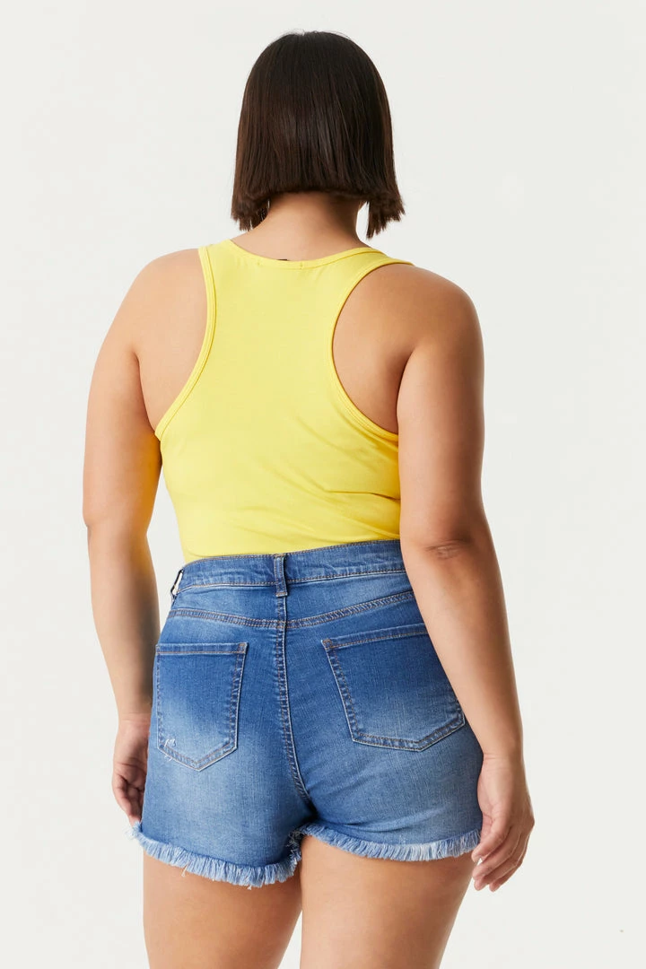 Stitches Ladies Tops Plus Size V-Neck Racerback Bodysuit 32 Stitches Ladies Tops Plus Size V-Neck Racerback Bodysuit