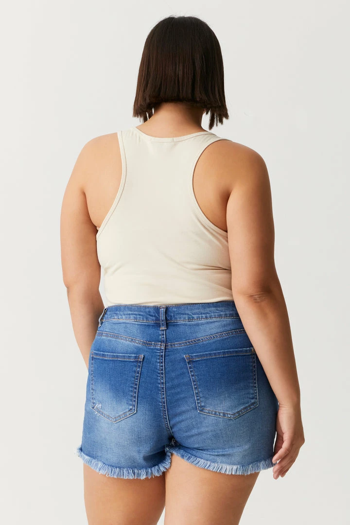 Stitches Ladies Tops Plus Size V-Neck Racerback Bodysuit 37 Stitches Ladies Tops Plus Size V-Neck Racerback Bodysuit