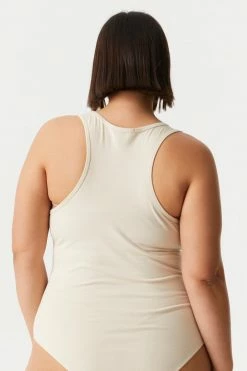 Stitches Ladies Tops Plus Size V-Neck Racerback Bodysuit 78 Stitches Ladies Tops Plus Size V-Neck Racerback Bodysuit