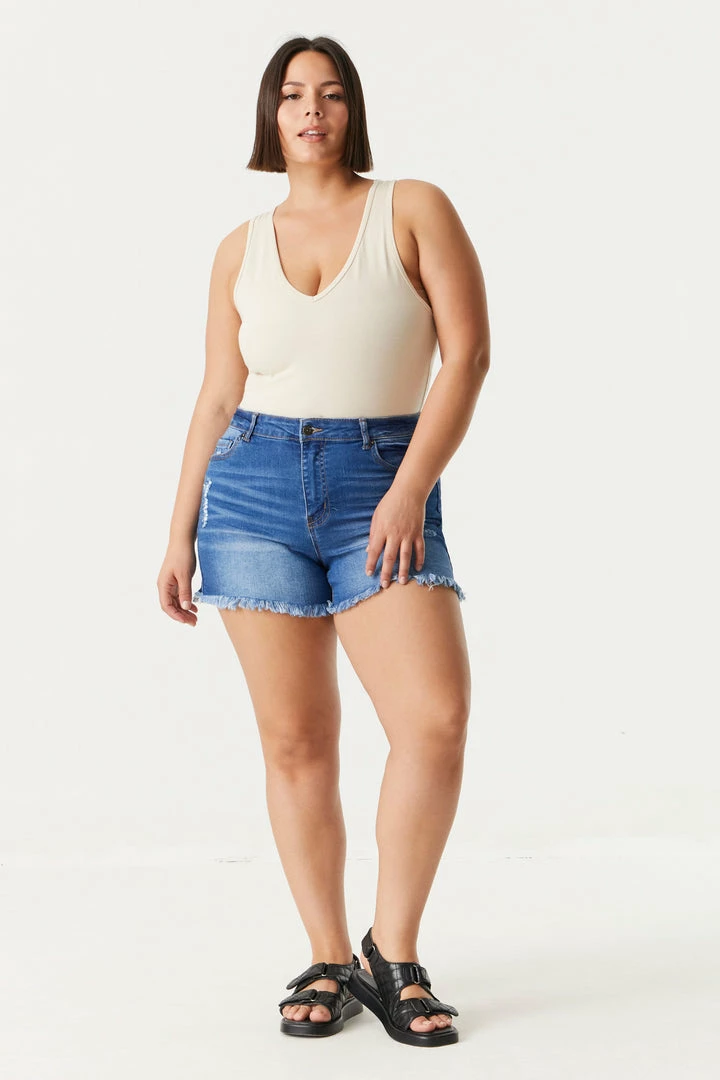 Stitches Ladies Tops Plus Size V-Neck Racerback Bodysuit 40 Stitches Ladies Tops Plus Size V-Neck Racerback Bodysuit